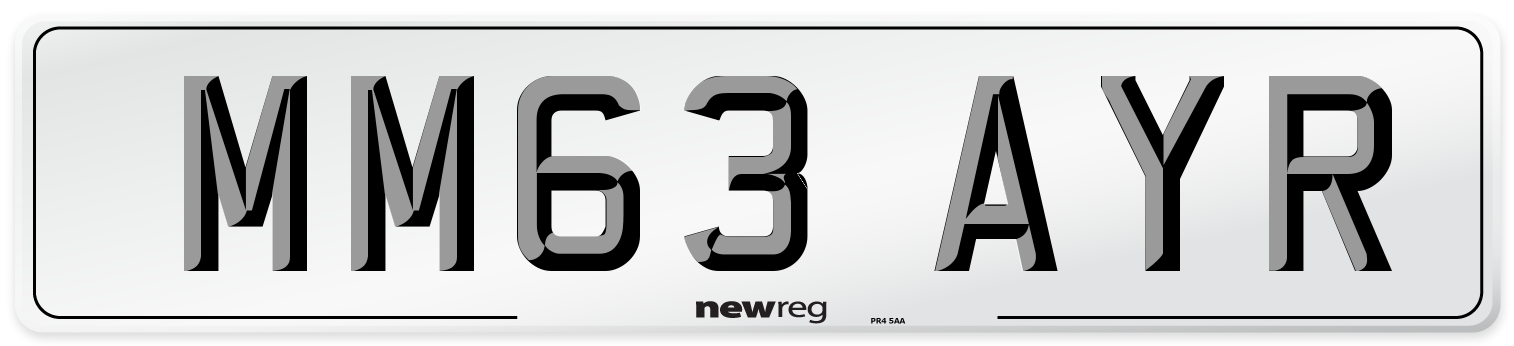 MM63 AYR Number Plate from New Reg